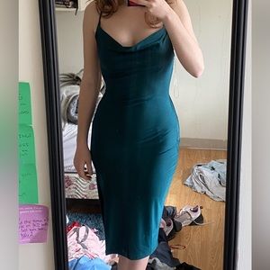 Windsor Teal Midi Dress